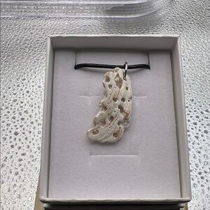 Elegant White coral Pendant Necklace